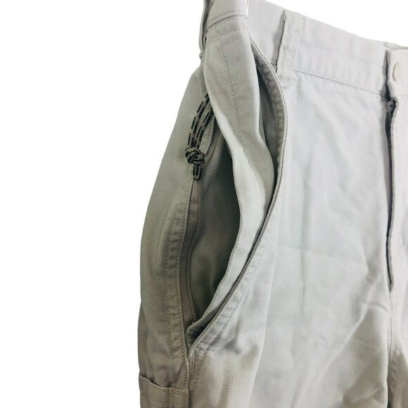 Columbia Mens Casual Khaki Cargo Shorts Sz 36/18 Cotton Active Outdoor Beige - Picture 3 of 9